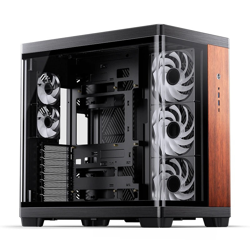 Jonsbo TK-4 Wood ATX Separated Cabinet Computer Case (Black)