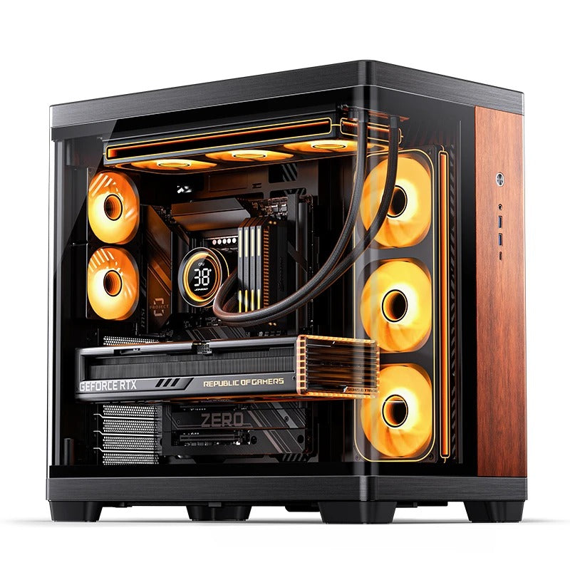Jonsbo TK-4 Wood ATX Separated Cabinet Computer Case (Black)