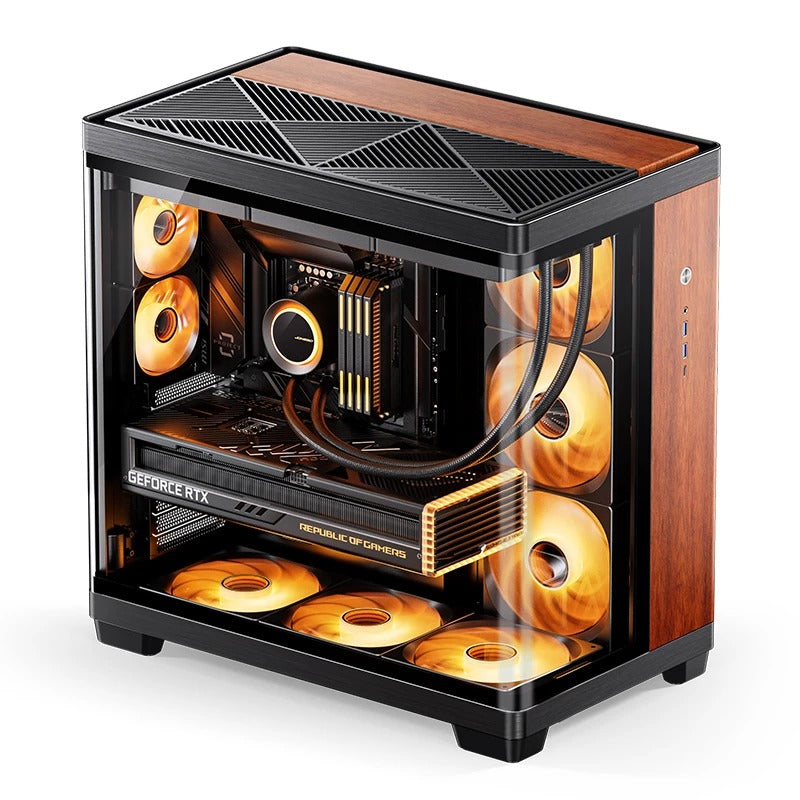 Jonsbo TK-4 Wood ATX Separated Cabinet Computer Case (Black)
