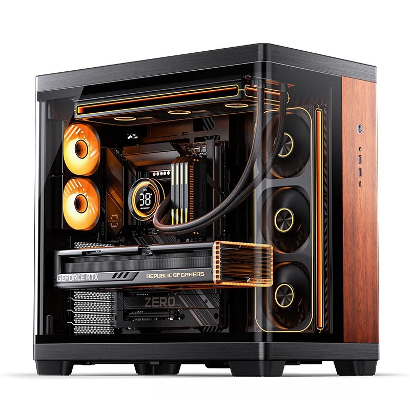 Jonsbo TK-4 Wood ATX Separated Cabinet Computer Case (Black)