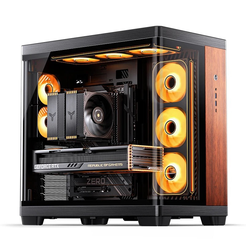 Jonsbo TK-4 Wood ATX Separated Cabinet Computer Case (Black)