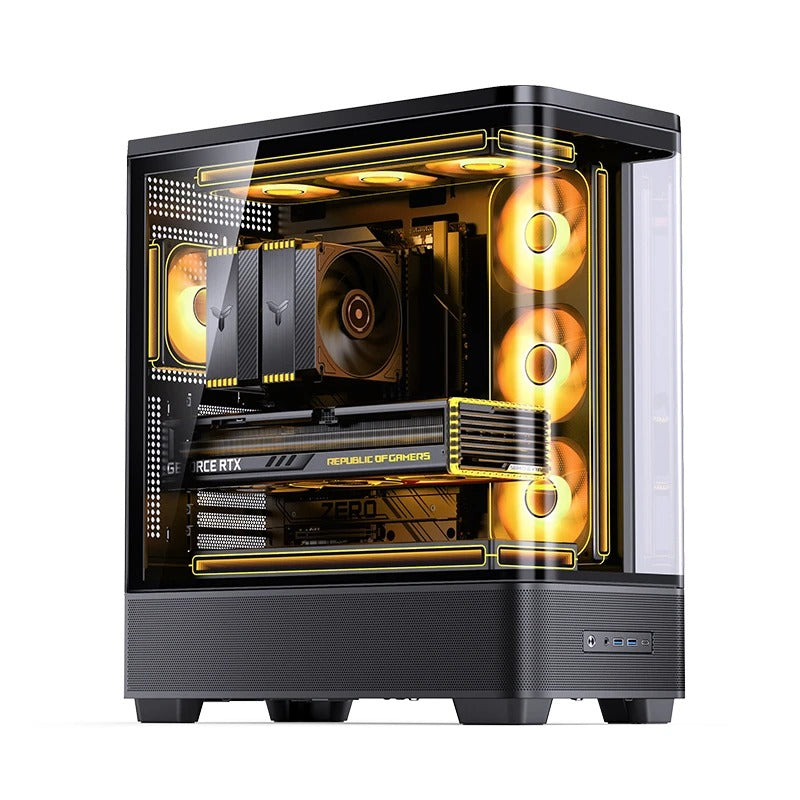 Jonsbo TK-5 ATX Computer Case (Black, White)