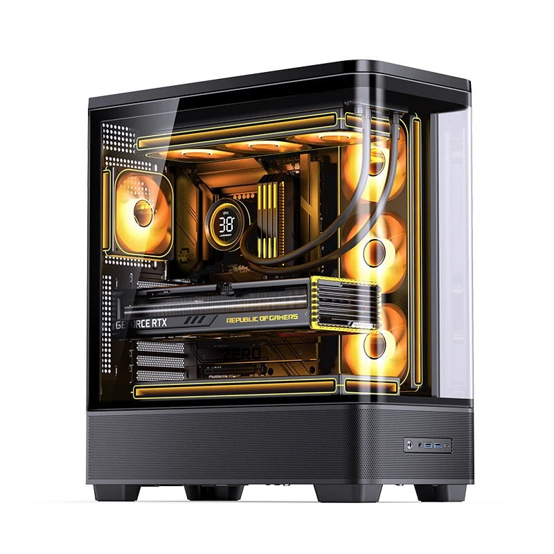 Jonsbo TK-5 ATX Computer Case (Black, White)