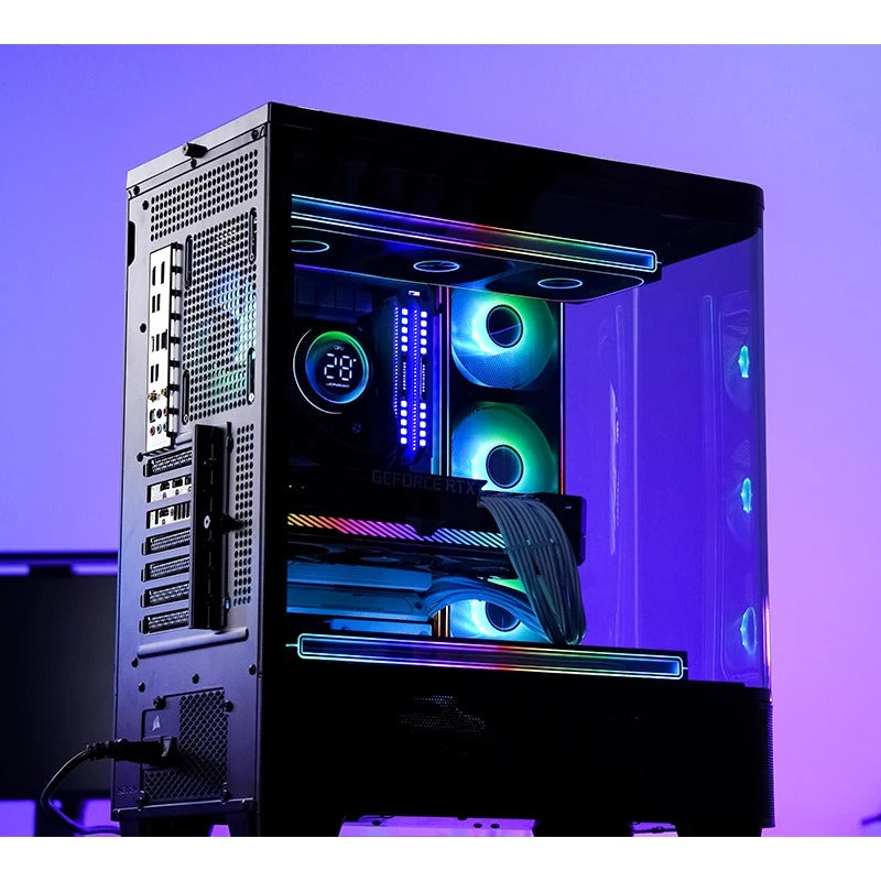 Jonsbo TK-5 ATX Computer Case (Black, White)