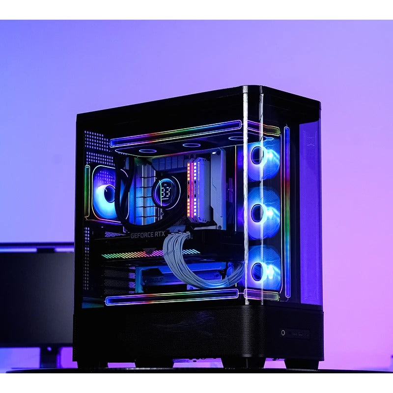 Jonsbo TK-5 ATX Computer Case (Black, White)