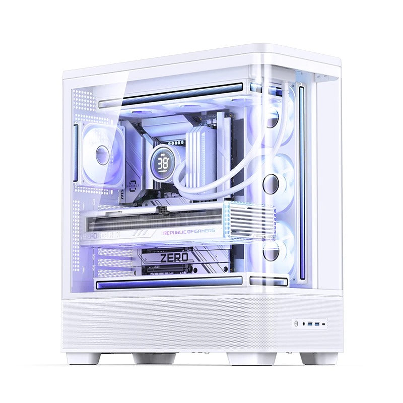 Jonsbo TK-5 ATX Computer Case (Black, White)