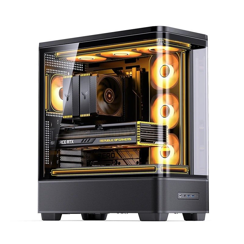 Jonsbo TK-5 ATX Computer Case (Black, White)