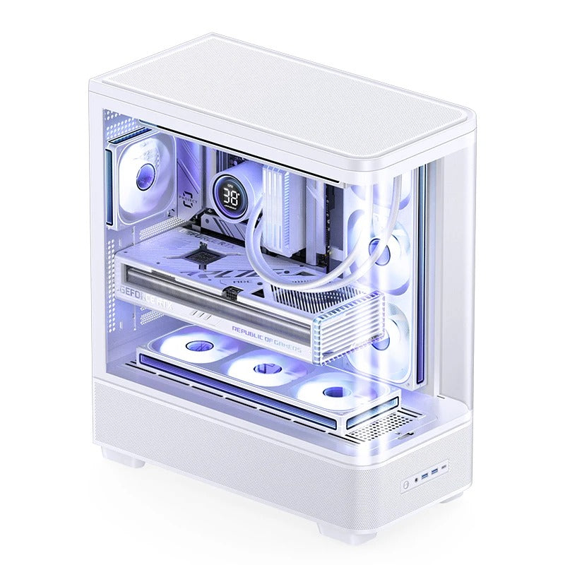 Jonsbo TK-5 ATX Computer Case (Black, White)