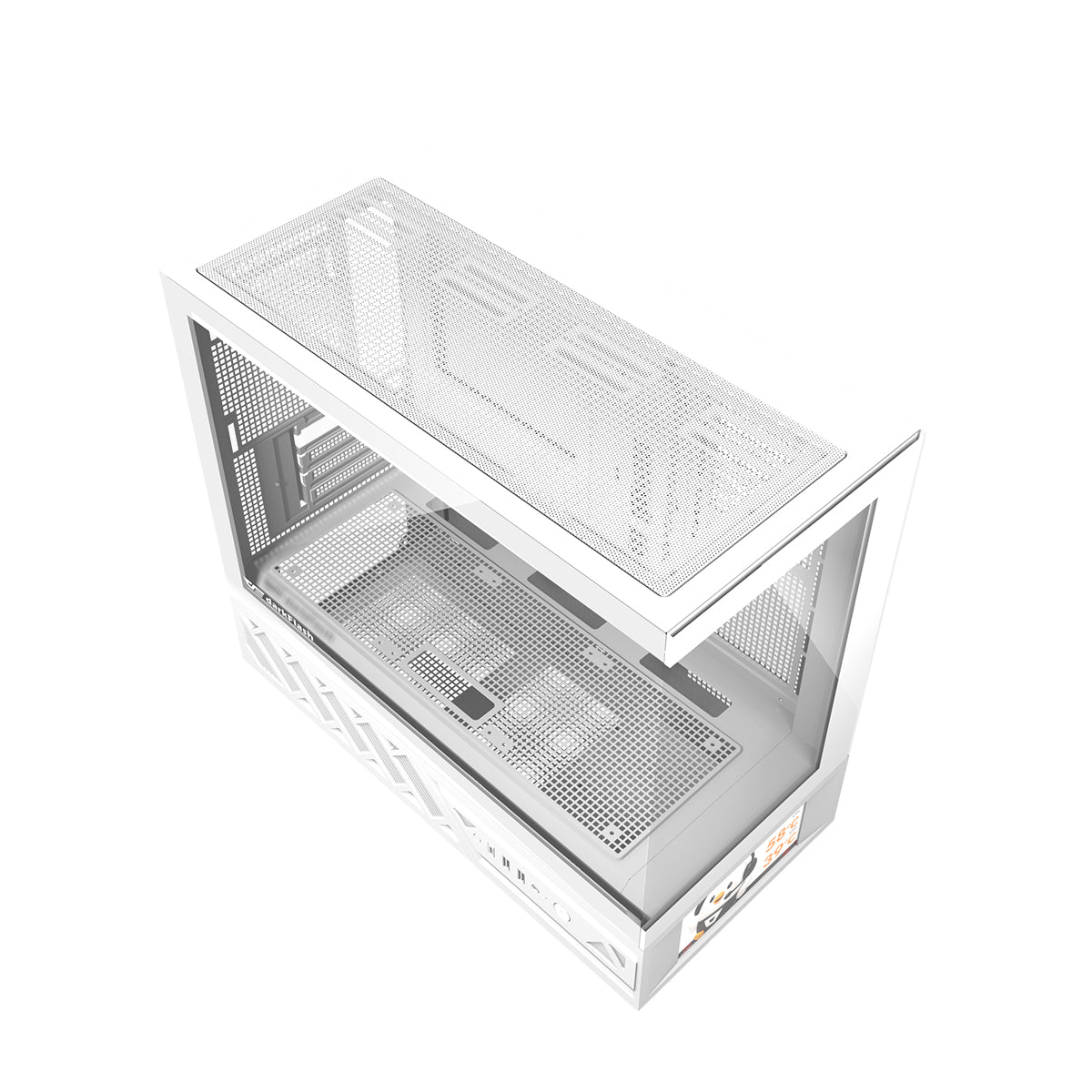 DarkFlash DS950MV M-ATX Glass PC Case with 6" IPS Customizable Display