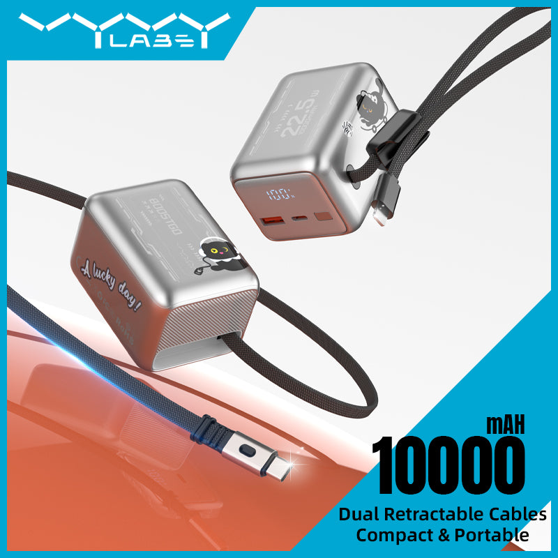 Vyvylabs BoostGo Power Bank 10000mAh22.5W with Fast Charging Cable