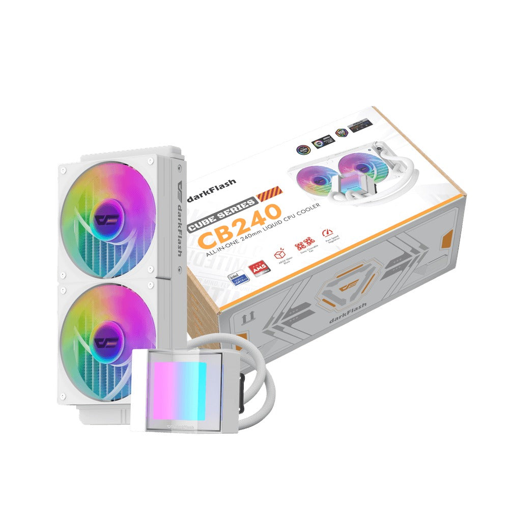 DarkFlash Cube CB240 ARGB AIO 240mm Liquid CPU Cooler