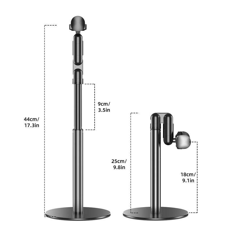 Vyvylabs K82 Desktop Retractable Clamping Mobile Stand (Black) (K82-BK)