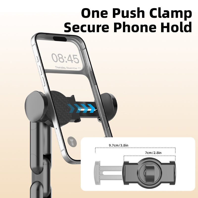 Vyvylabs K82 Desktop Retractable Clamping Mobile Stand (Black) (K82-BK)