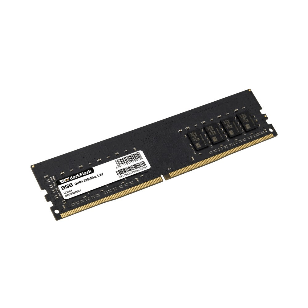 DarkFlash Explorer 8GB (1x8GB) 3200MHz 1.2v DDR4 UDIMM Gaming Memory (Black) (DF408322UXX)