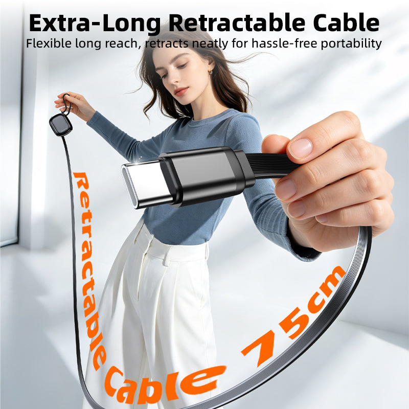Vyvylabs Elegant Retractable Type-C to Type-C Cable 240W