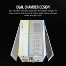 Corsair 2500X Mid-Tower Dual Chamber Pc Case (White)