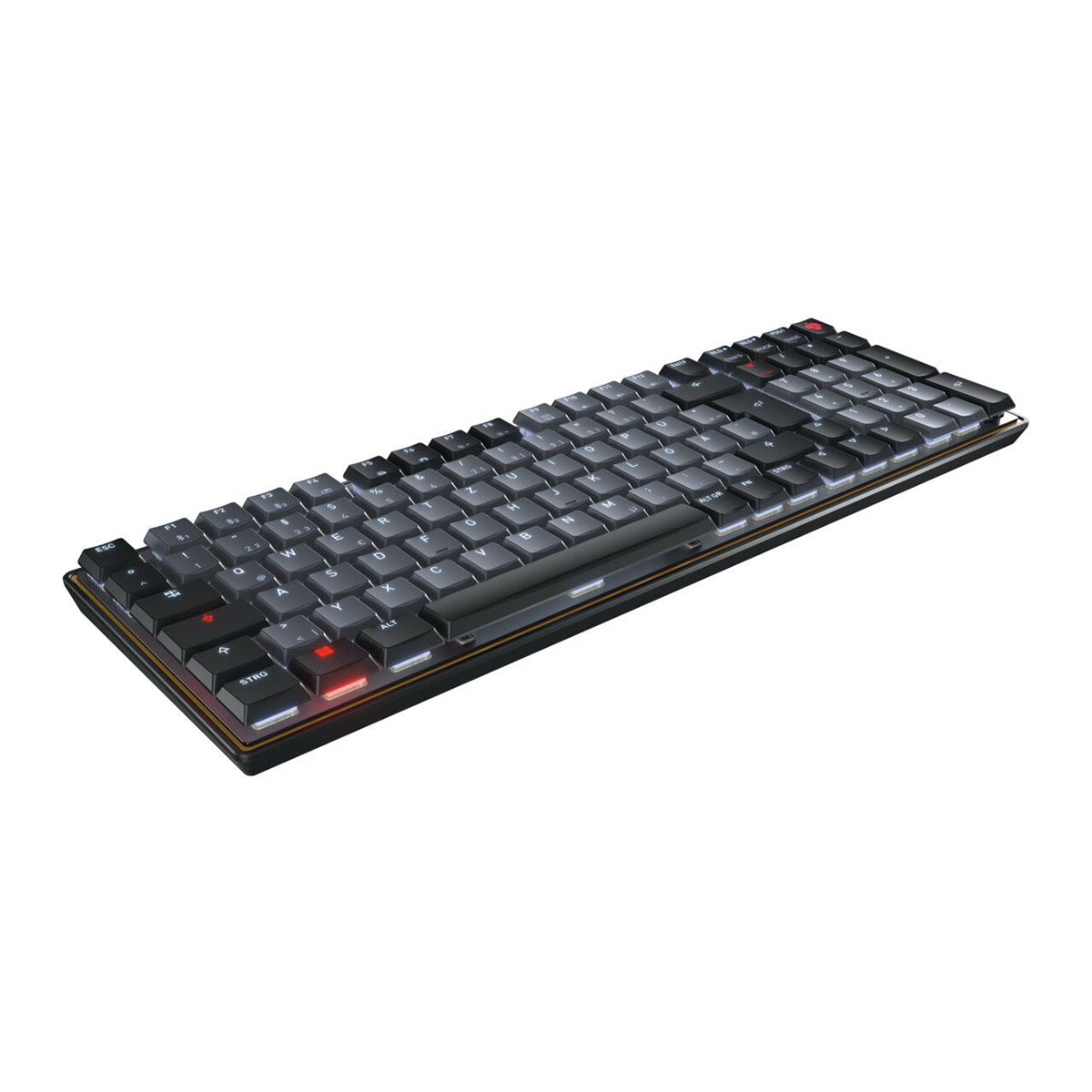 Cherry KW 550 MX LP Low Profile Mechanical Keyboard (Black/Grey) (Cherry MX LP 2.0 Ivory Switch)