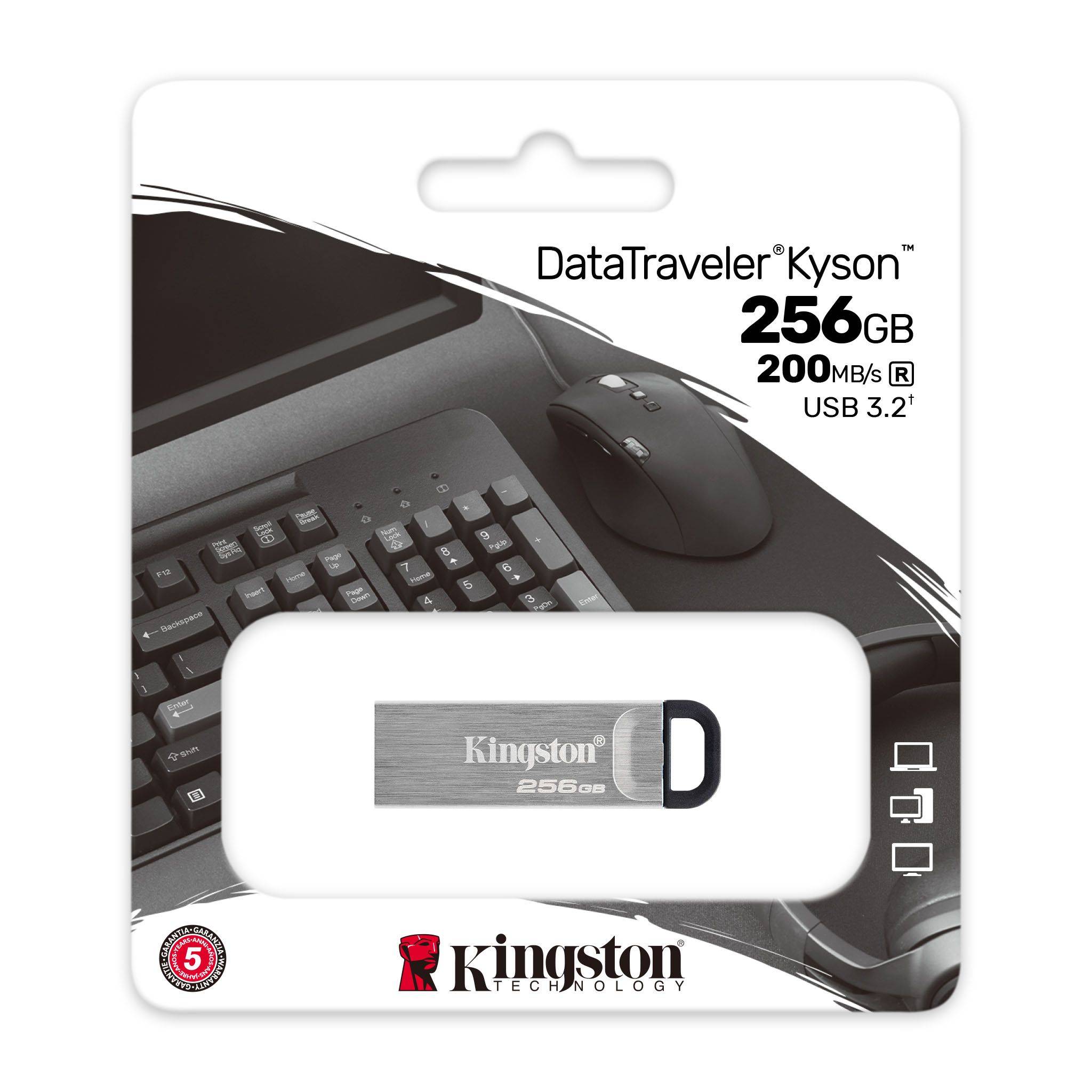 Kingston DataTraveler Kyson USB 3.2 Gen 1 200MB/s Read Type-A USB Flash Drive