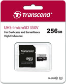 Transcend 350V HIgh Endurance MicroSDXC UHS-I Class 10 U1 100MB/S Read Memory Card w/ SD Adapter