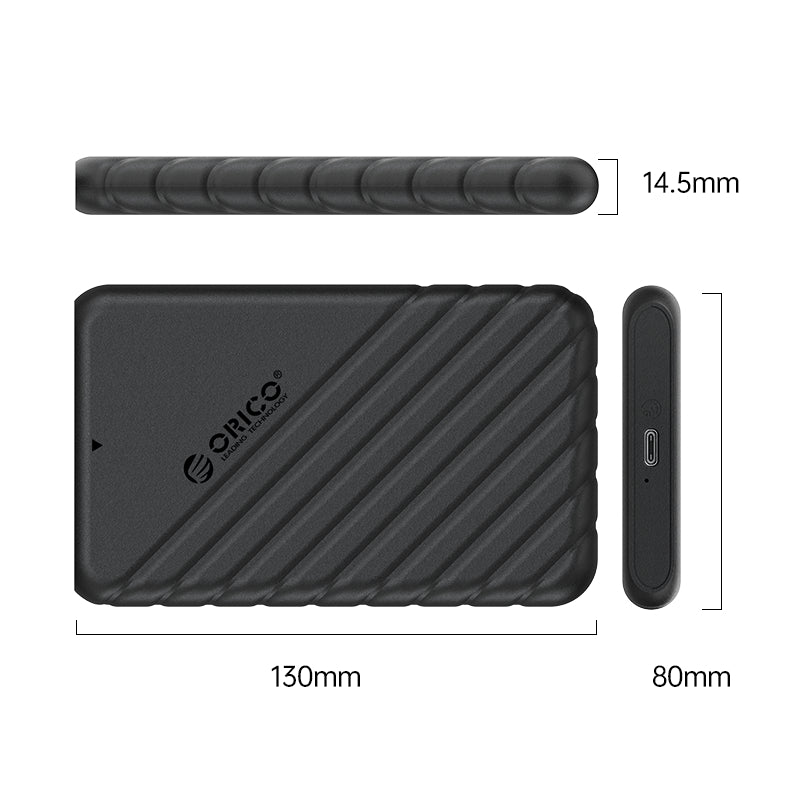 Orico 25PW1-C3 2.5 Inch USB 3.1 Gen1 Type-C Hard Drive Enclosure (Black)