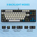 E-Yooso Z-87 Yellow Single Light 87 Keys Wired Mechanical Keyboard Grey/Black/Orange (Red Switch)