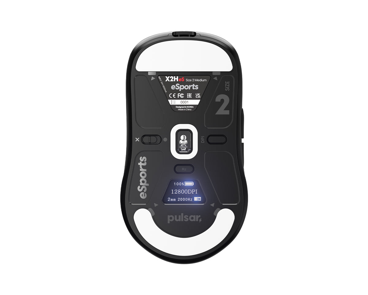 Pulsar X2H ES Esports Tournament Edition Wireless Gaming Mouse Size 2 (Black) (PX2HES21)