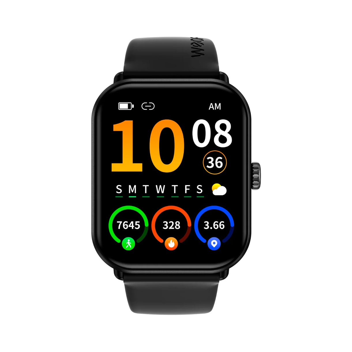 Weofly Active 2 Smartwatch (Black, Gold) (WFAC890BL, WFAC890GD)