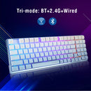 E-Yooso Z-94J Tri-Mode RGB 94-Keys Hot-Swappable Mechanical Keyboard White/Blue