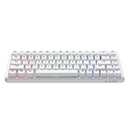 Ajazz AK680 Max RGB Tri-Mode 68-Keys Aluminum Positioning Plate Gasket-Mounted South Facing (1K Wireless + 8K Wired) Polling Rate Hot Swappable Mechanical Keyboard (White) (Magnetic Grain Hifi Switch)