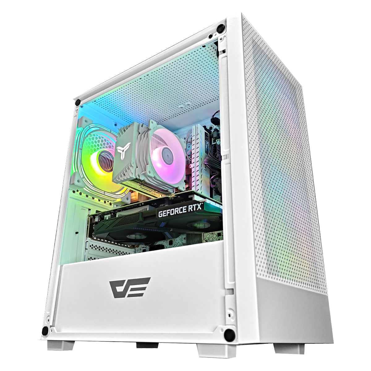 Alpha M305 White Desktop Gaming PC | Intel i5 12400F | 16GB RAM | 512GB SSD | with WiFi + Bluetooth | GeForce RTX 3050 | Windows 11 Pro