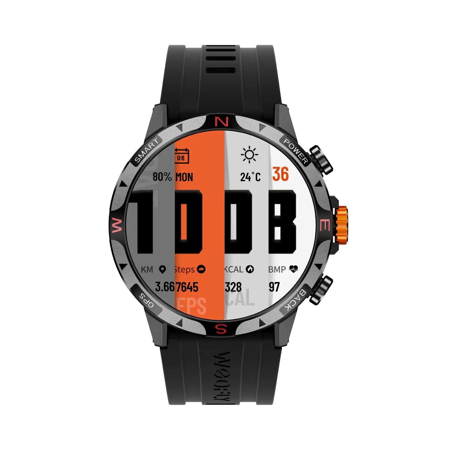 Weofly Conquer 2 Smartwatch (Black, Silver)