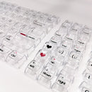 Royal Kludge CBSA-3 132 Keys Plastic Transparent Profile Keycaps Fullset (Pink)