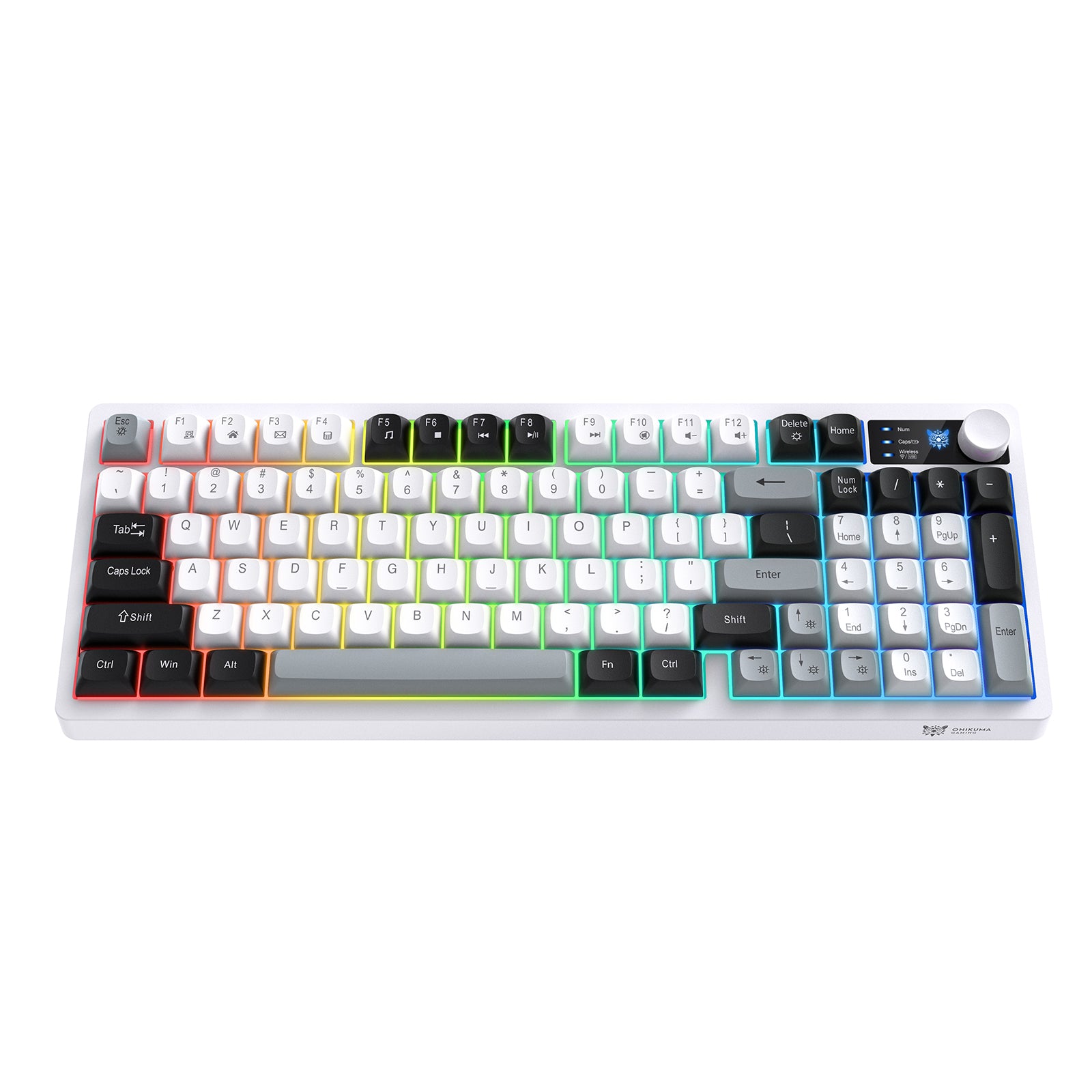 Onikuma MT902 Tri-Mode RGB 95 Keys Membrane Keyboard