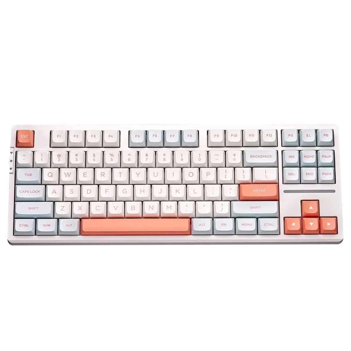 VXE V87 Tri-Mode RGB Hot-Swappable Mechanical Keyboard (Orange) | DataBlitz