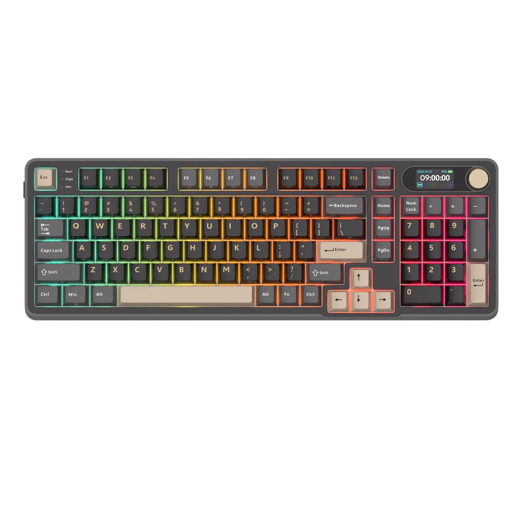 Royal Kludge RK-S98 Tri-Mode RGB 98 Keys Hot Swappable Mechanical Keyboard