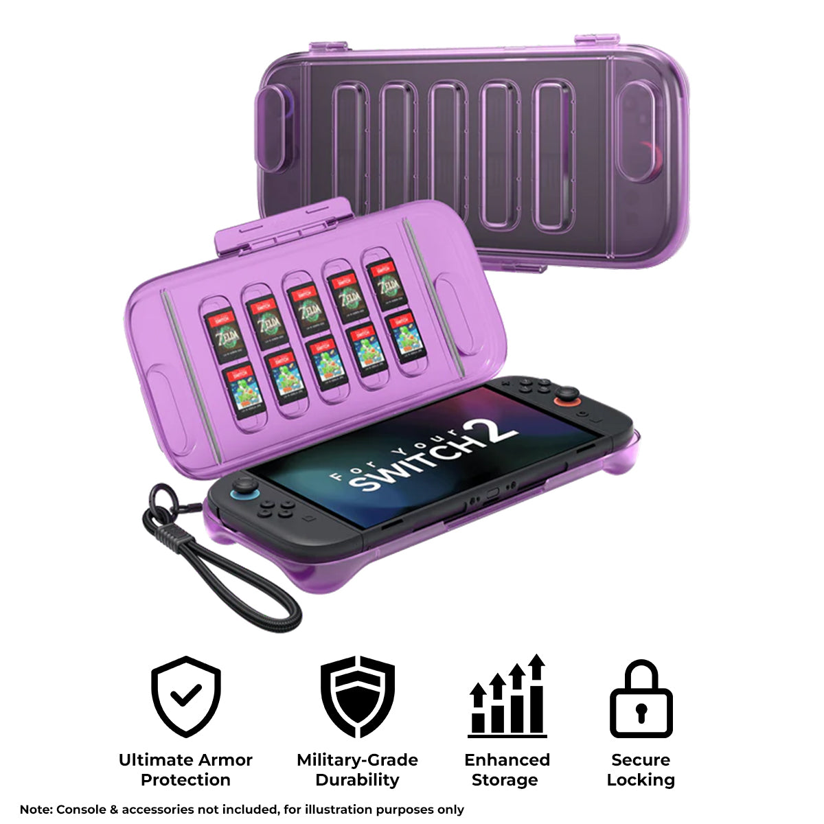 JSAUX Shock-Absorbent Storage Case for Nintendo Switch 2