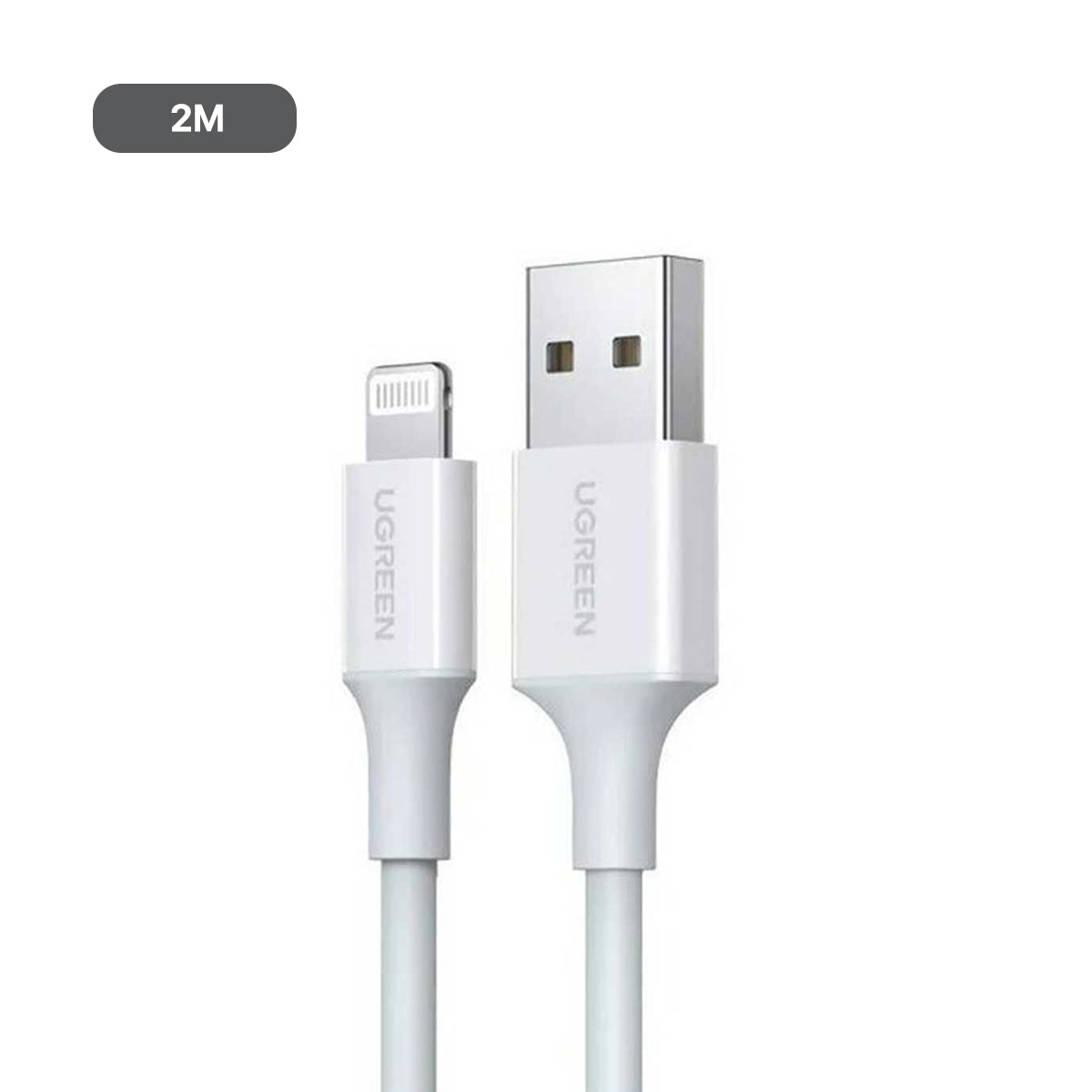UGreen Lightning To USB 2.0 a Male Cable - 1m, 2m (White) (US155/20728, US155/20730)