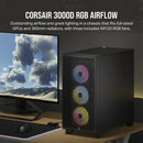 Corsair 3000D RGB Airflow Tempered Glass Mid-Tower ATX PC Case (Black)