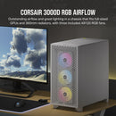 Corsair 3000D RGB Airflow Tempered Glass Mid-Tower ATX PC Case (White)
