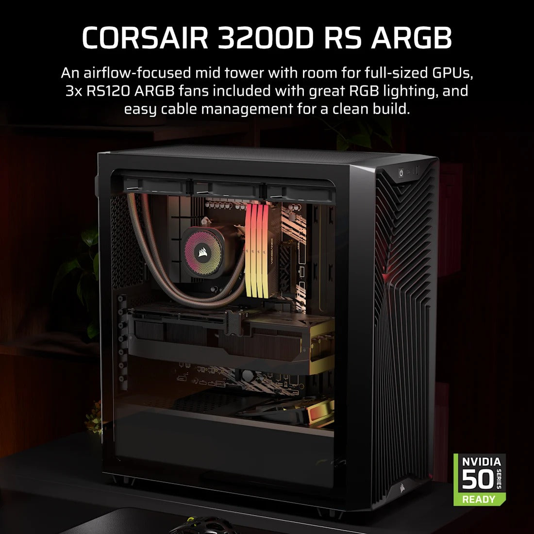 Corsair 3200D RS ARGB Mid-Tower ATX PC Case | DataBlitz