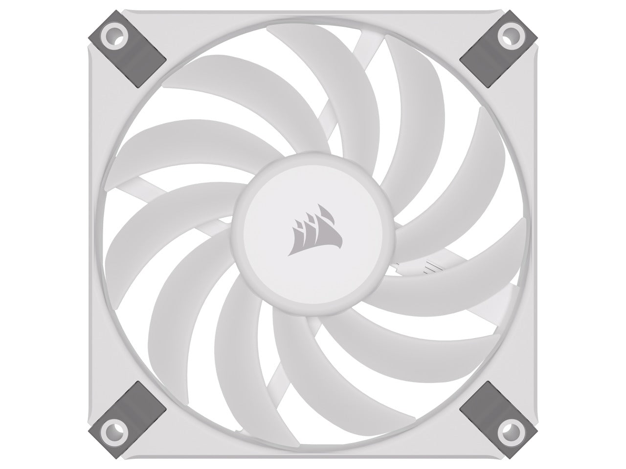 Corsair iCUE AF120 RGB Slim 120MM PWM Fluid Dynamic Bearing Fan With Lightning Node Core (White)