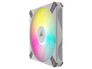 Corsair iCUE AF120 RGB Slim 120MM PWM Fluid Dynamic Bearing Fan With Lightning Node Core (White)