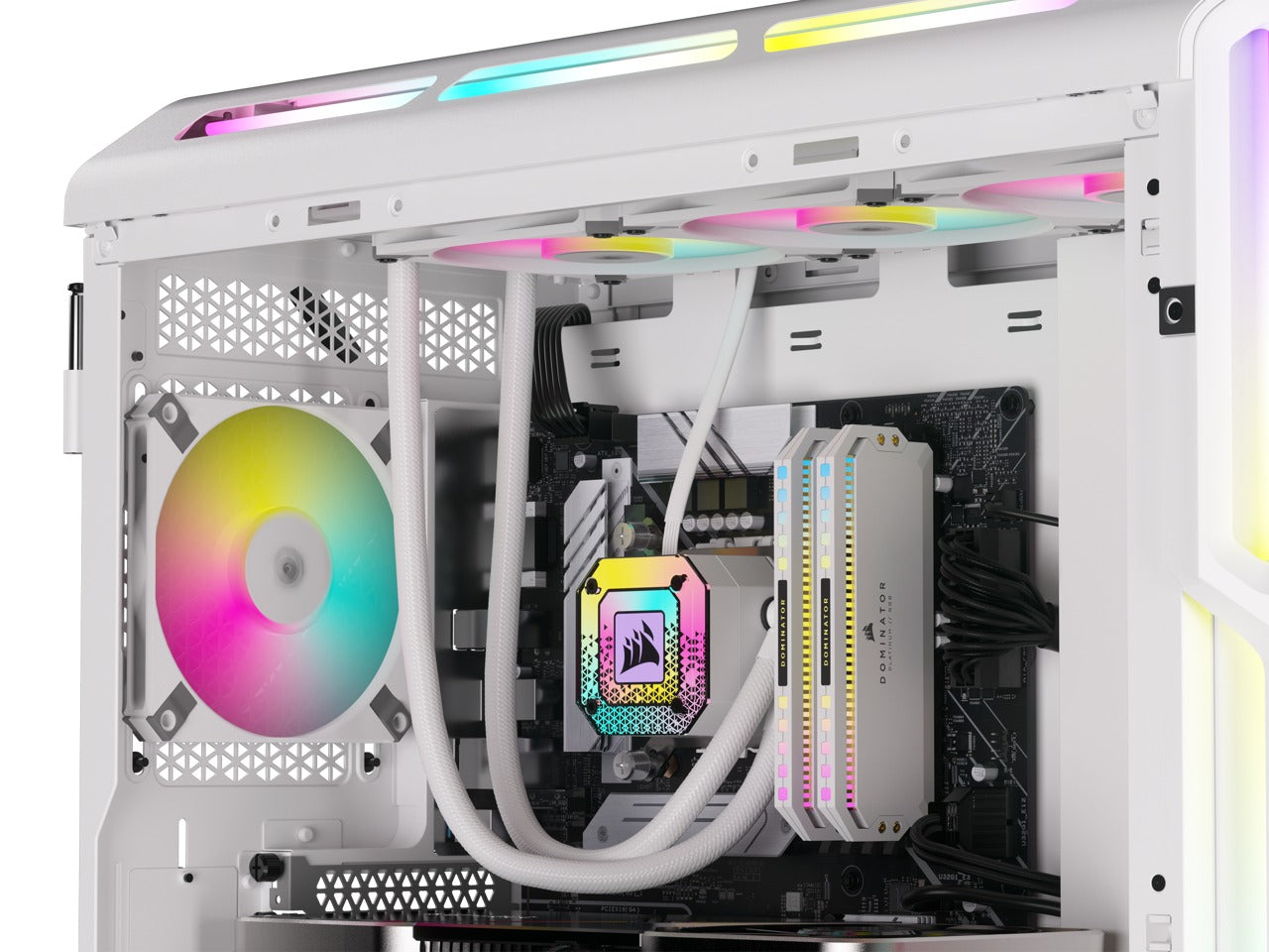 Corsair iCUE AF120 RGB Slim 120MM PWM Fluid Dynamic Bearing Fan With Lightning Node Core (White)