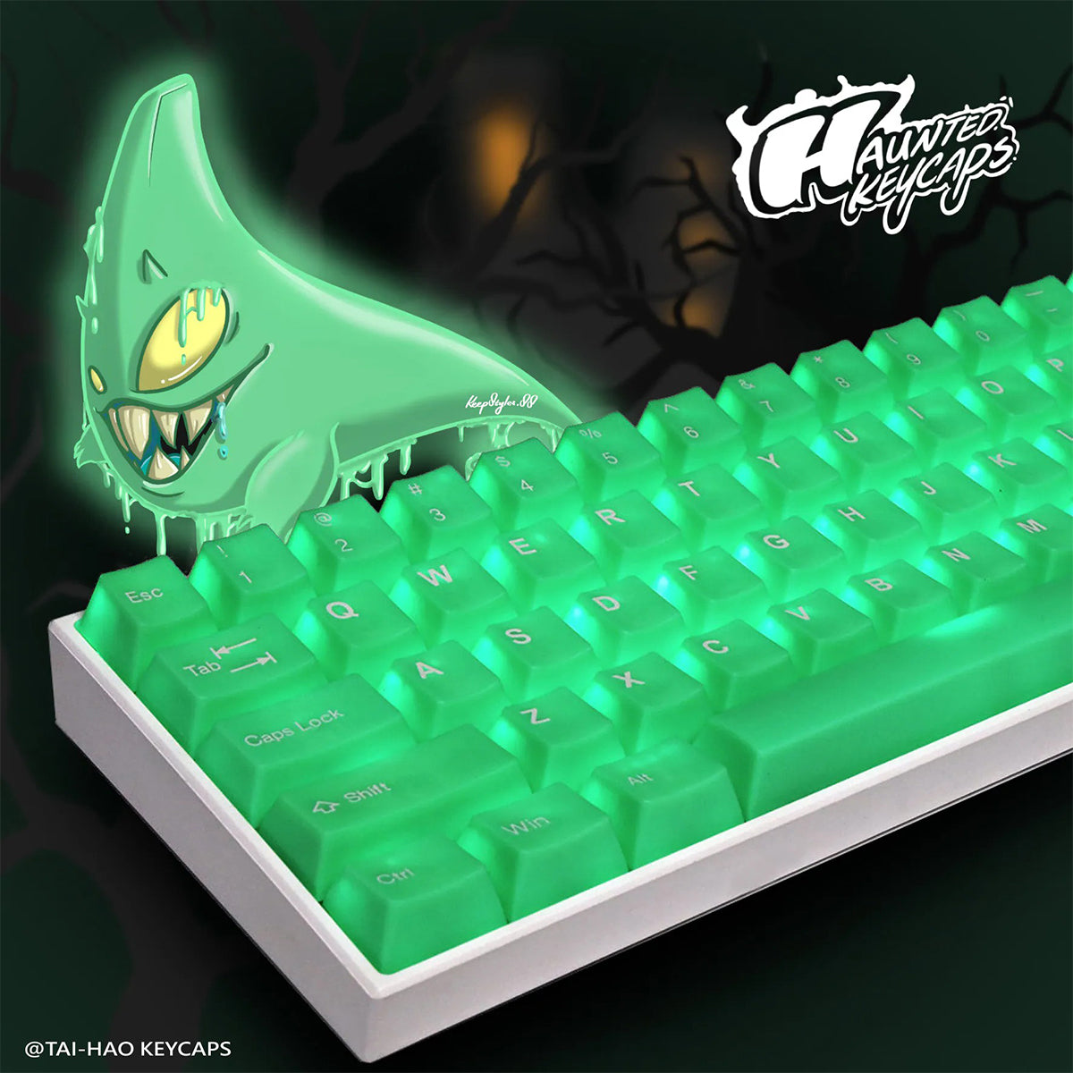 Taihao Double Shot ABS-Cubic Profile Keycaps Set For Cherry MX Switch (152-Keys)