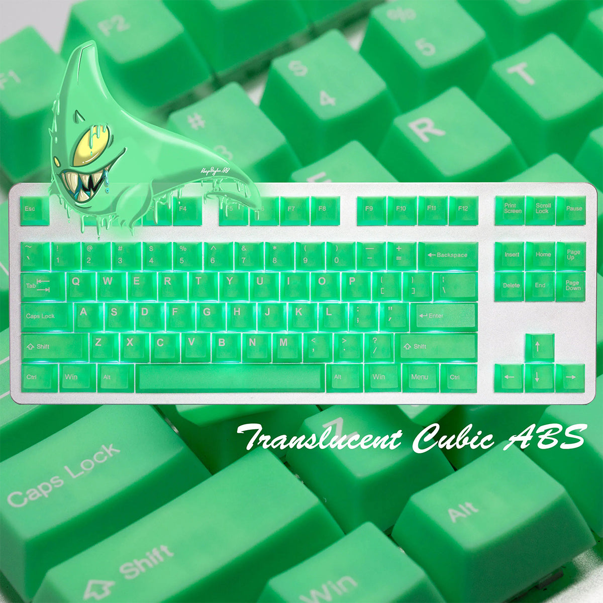 Taihao Double Shot ABS-Cubic Profile Keycaps Set For Cherry MX Switch (152-Keys)