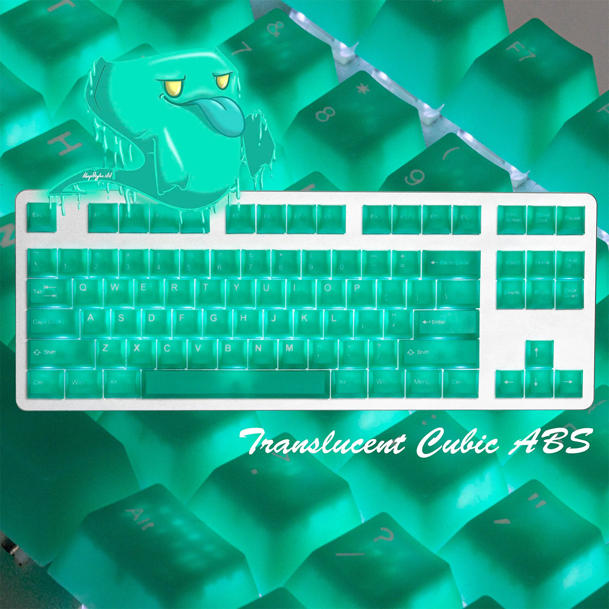 Taihao Double Shot ABS-Cubic Profile Keycaps Set For Cherry MX Switch (152-Keys)