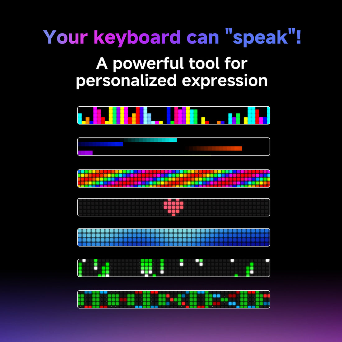 Ajazz Pixel68 Dot Matrix Large Screen RGB Tri-Mode Mechanical Keyboard (Black) (White Peach Switch)