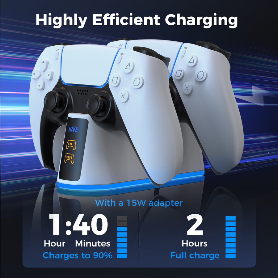 IINE Charging Dock for PS5 Controller (White) (L1052)