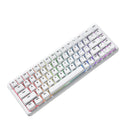 Ajazz AK680 Max RGB Tri-Mode 68-Keys Aluminum Positioning Plate Gasket-Mounted South Facing (1K Wireless + 8K Wired) Polling Rate Hot Swappable Mechanical Keyboard (White) (Magnetic Grain Hifi Switch)