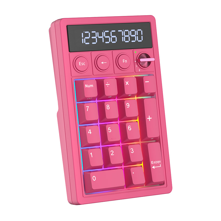 Royal Kludge M20 Tri-Mode RGB Numeric KeyPad & Calculator Berry Red